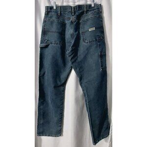 Wrangler Jeans Carpenter Utility Grunge Blue Jeans Men’s Size 34x34 Distressed